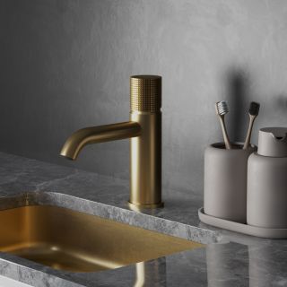 Смеситель для раковины Paini Cox Grip 7GPJ205O матовое золото